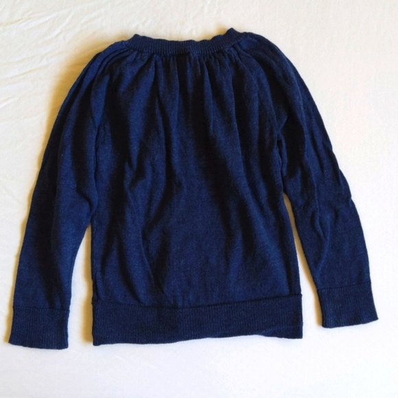 cherokee navy blue fine knit cardigan sweater with tulle bow 2T toddler girls - Picture 7 of 7